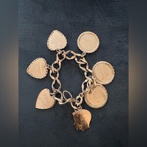 Sterling charm bracelet .